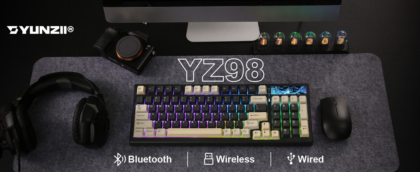 Amazon.com: YUNZII YZ98 Gasket Mechanical Keyboard,99 Key Hot